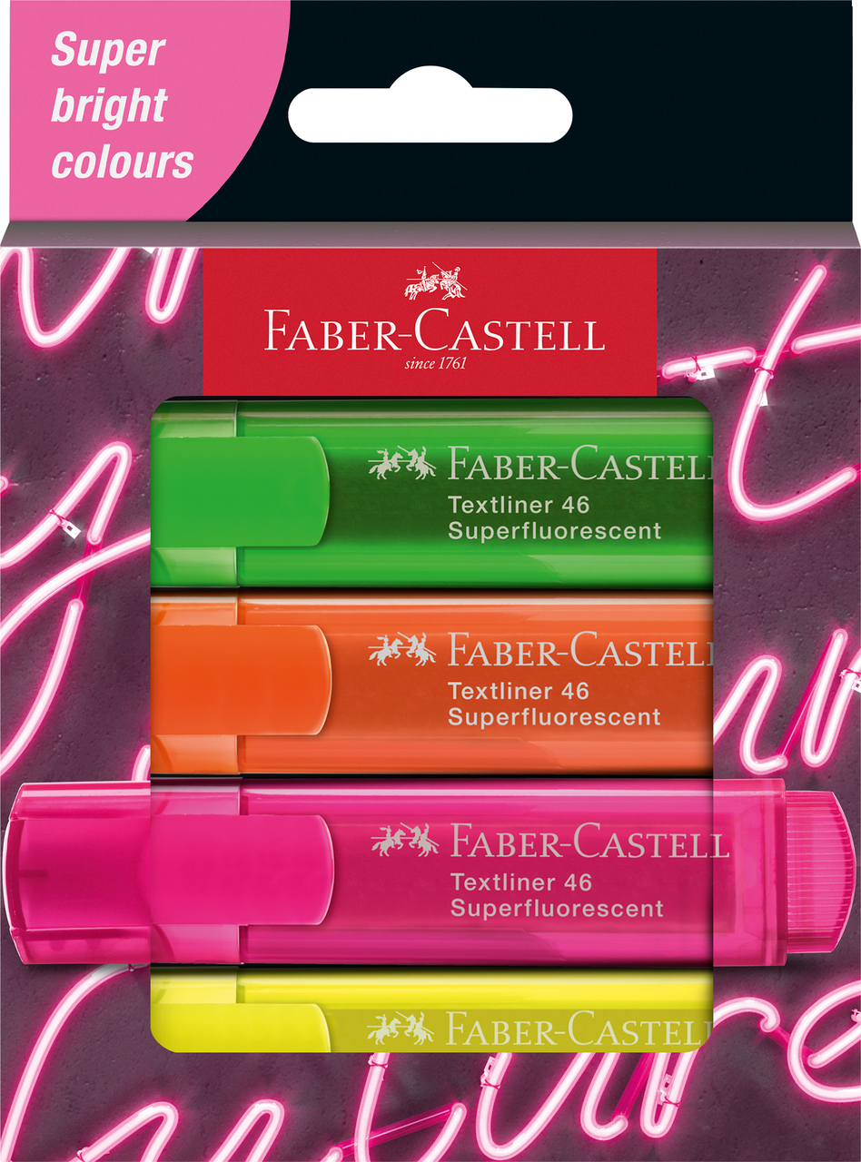 Textmarker Set 4 Superfluorescent Gen Z Cutie Carton Faber-castell