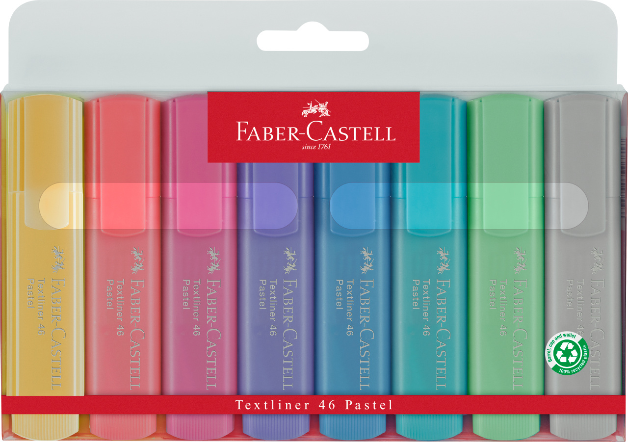 Textmarker Set 8 Pastel 1546 Faber-castell