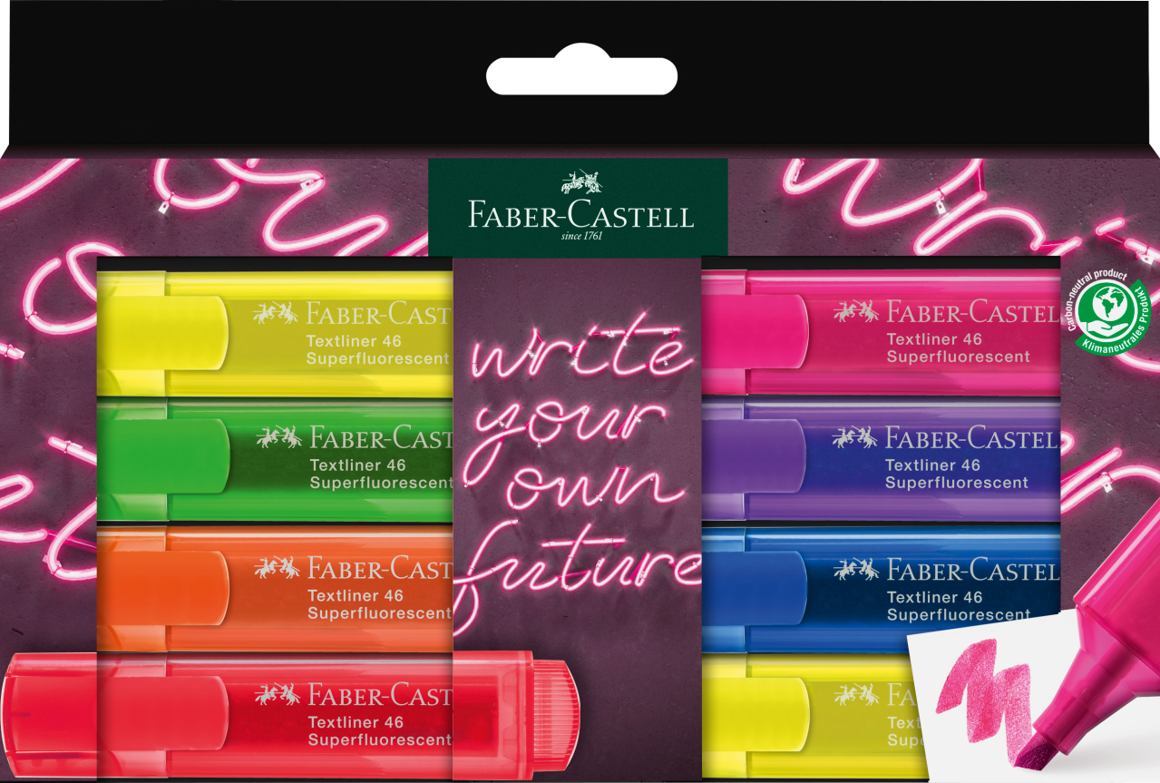 Textmarker Set 8 Superfluorescent Gen Z Cutie Carton Faber-castell