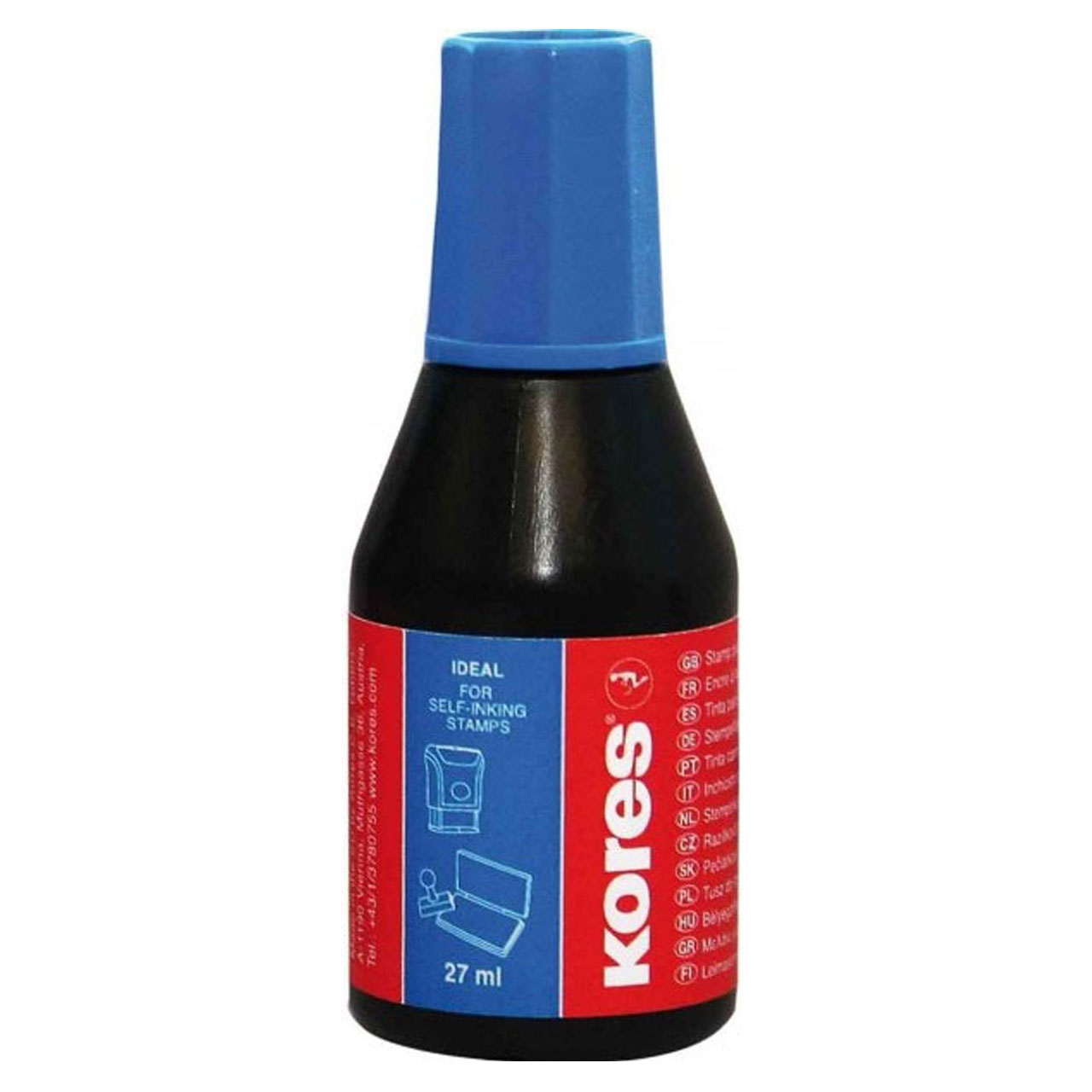 Birotica & Papetarie - Tuș pentru ștampilă albastru KORES, 28 ml