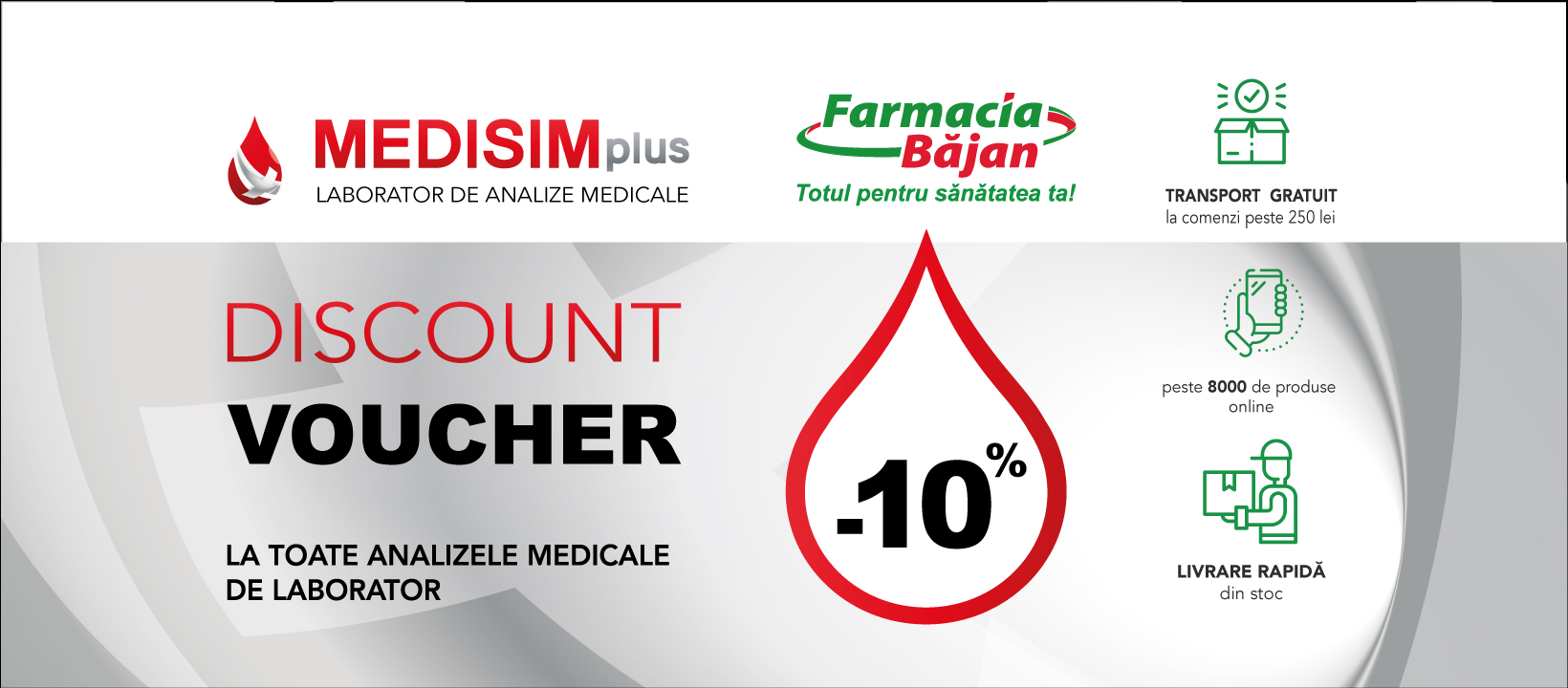 -10% voucher discount la toate analizele medicale
