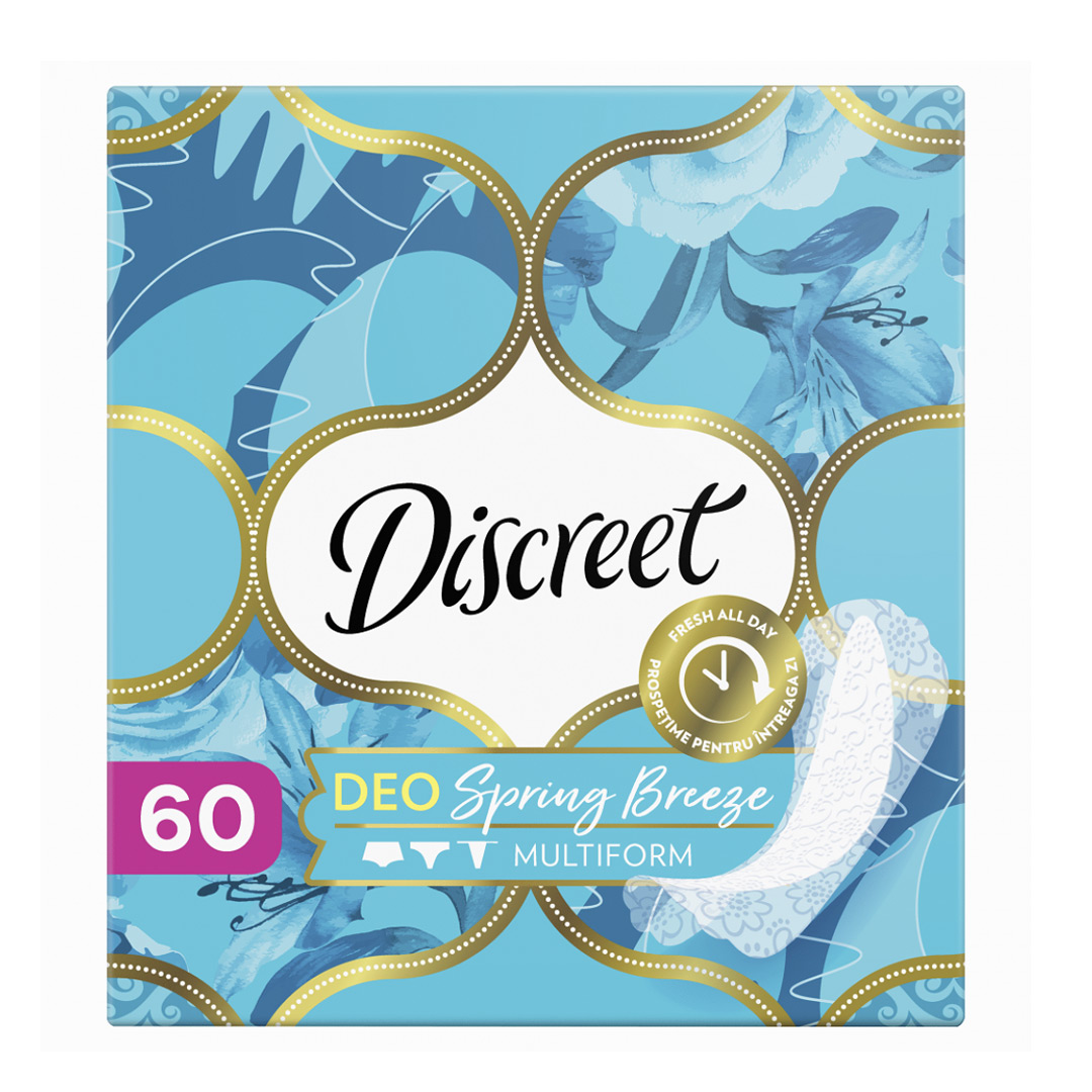 Absorbante Alldays Discreet Deo Spring Breeze, 60 bucati, Always
