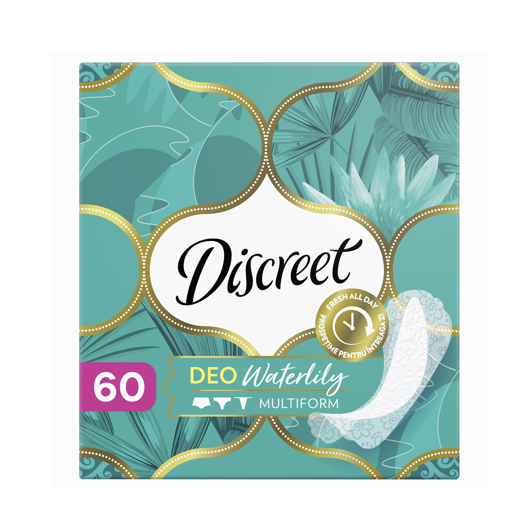Absorbante Deo Waterlily, 60 bucati, Discreet