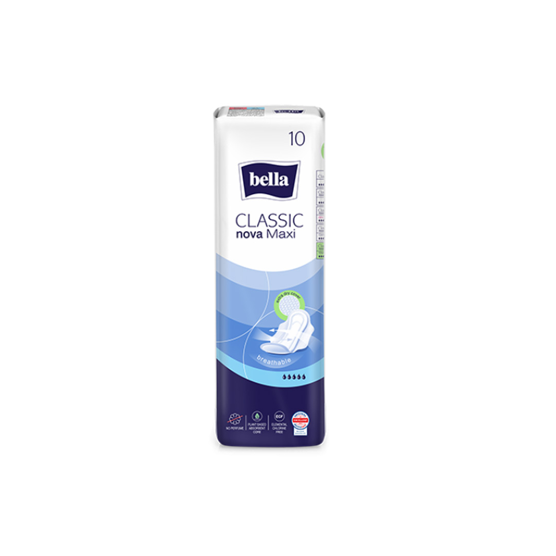 Absorbante igienice classic nova maxi, 10 bucati, Bella