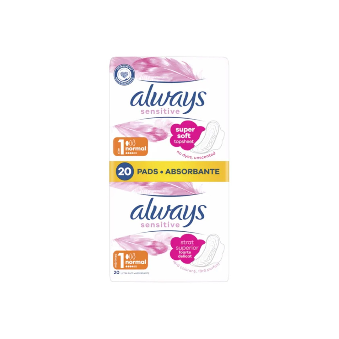 Absorbante Ultra Sensitive Normal, 20 bucati, Always