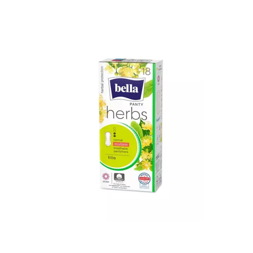 Absorbante zilnice Herbs Panty Floare de tei Mixform, 18 bucati, Bella
