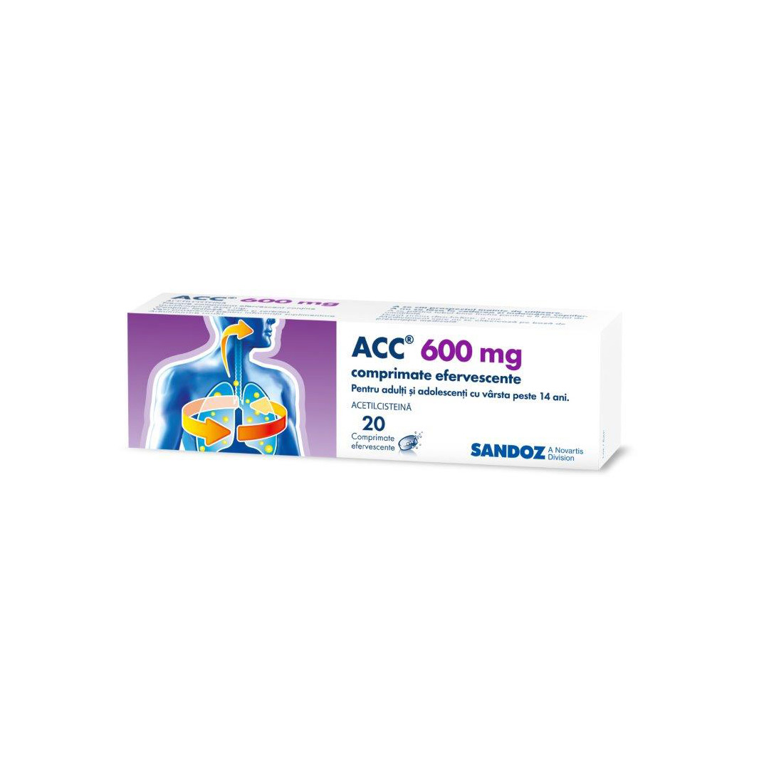 ACC, 600 mg, 20 comprimate efervescente, Sandoz