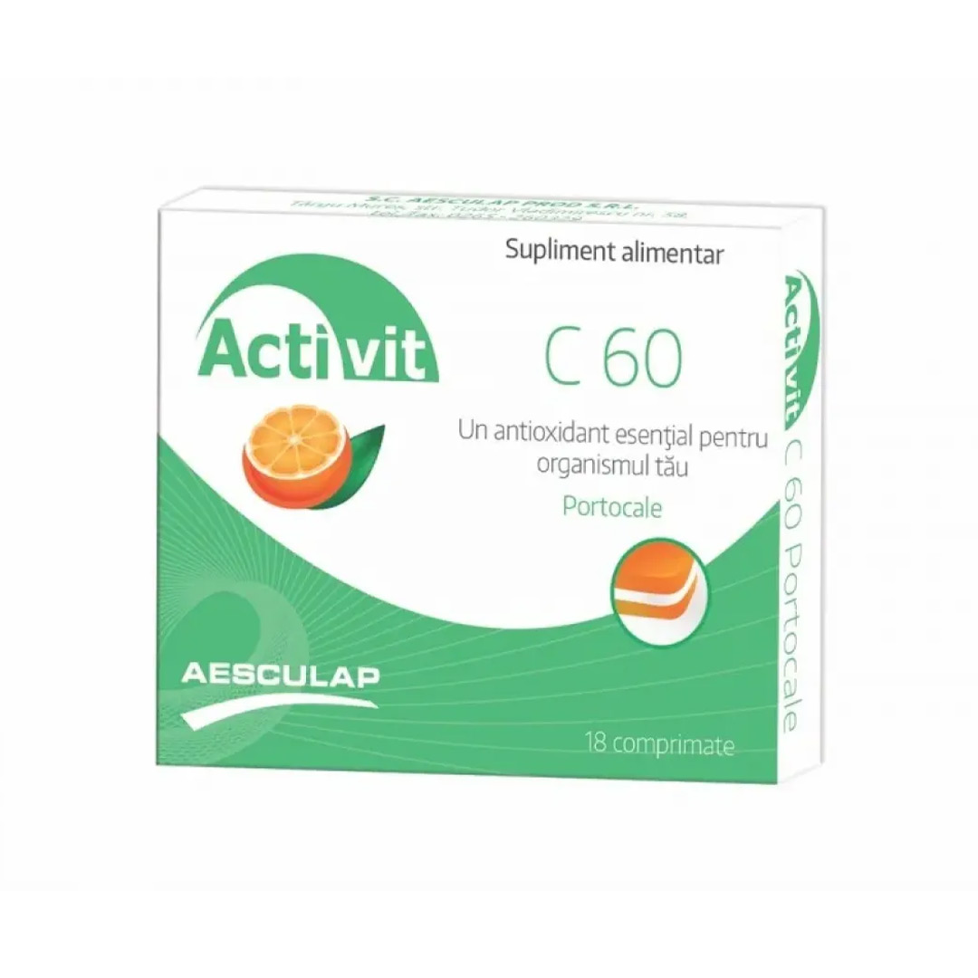 Activ C 60 mg, portocale, 18 coprimate, Eurofarmaco