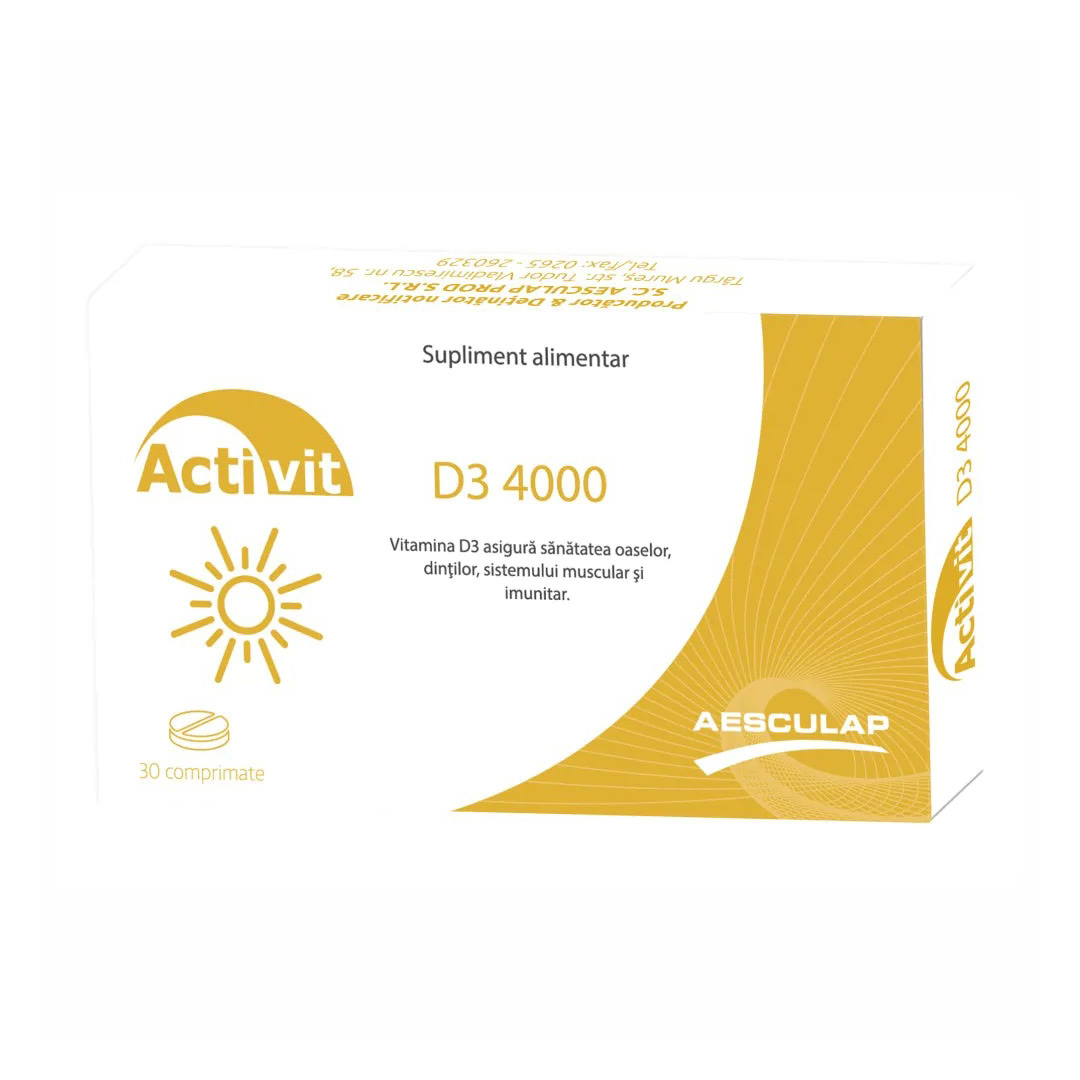 Activit D3 4000 UI, 30 comprimate, Aesculap