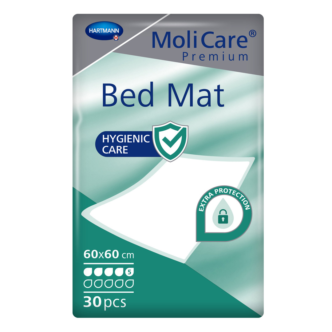 Aleze Bed Mat 5 picaturi MoliCare Premium, 60x60 cm, 30 bucati, Hartmann
