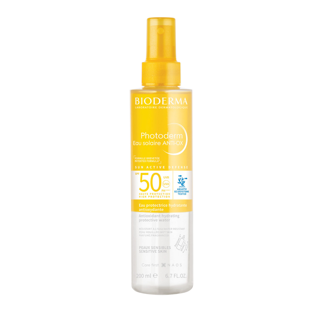 Apa cu protectie solara SPF 50 pentru piele sensibila Photoderm Anti-Ox, 200 ml, Bioderma