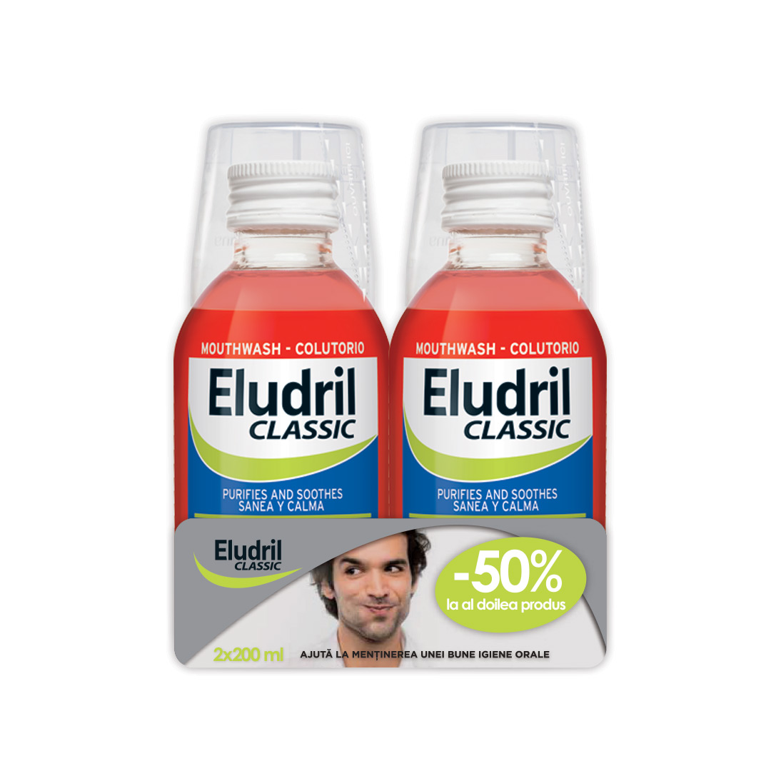Apa de gura, 200 ml 1+1 (-50% reducere la al doilea produs), Eludril