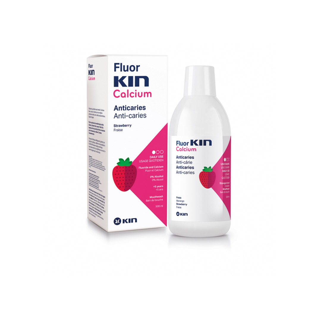 Apa de gura pentru copii Fluor Kin Calcium, 500 ml, Laboratorios Kin