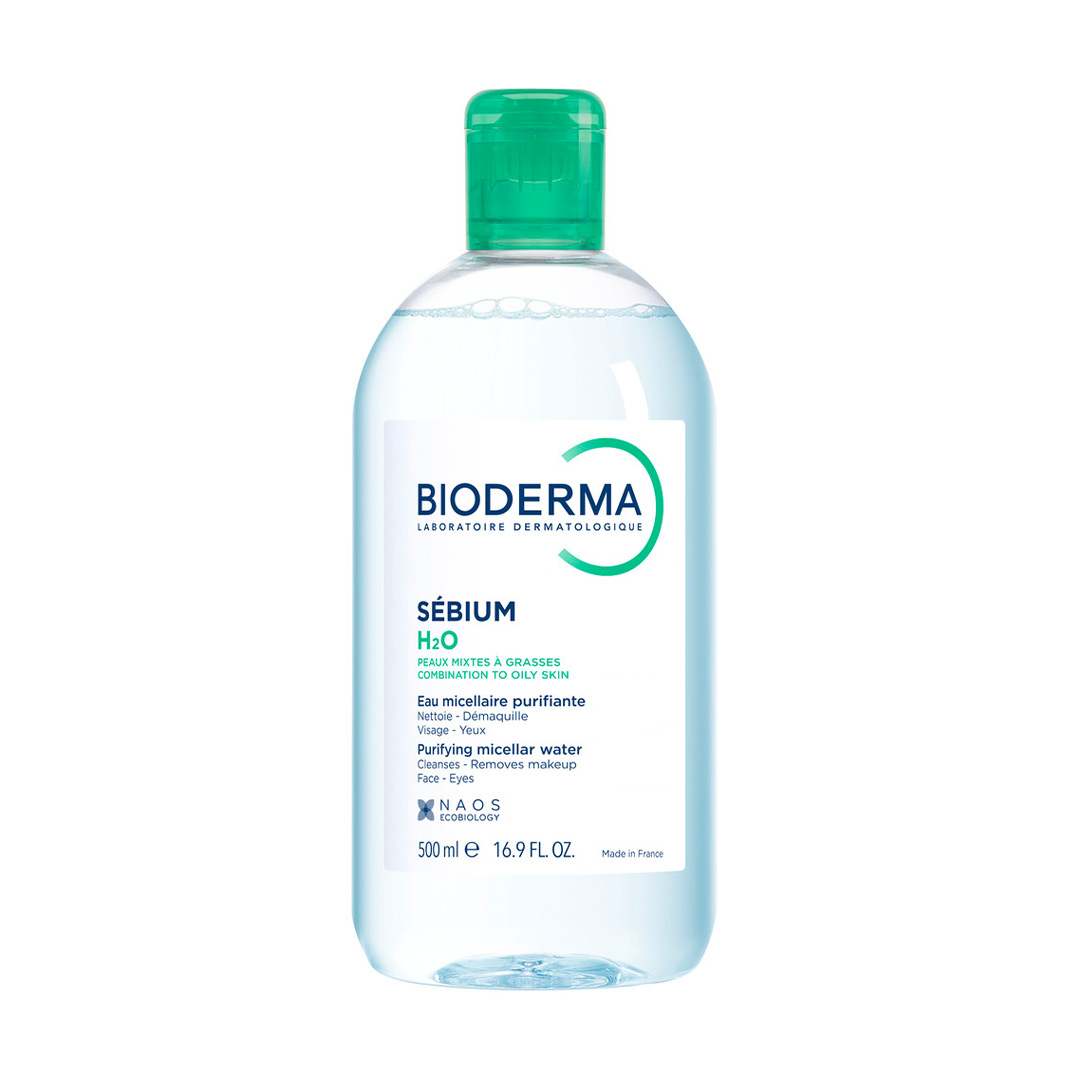 Solutie micelara pentru ten mixt si gras H2O Sebium, 500 ml, Bioderma