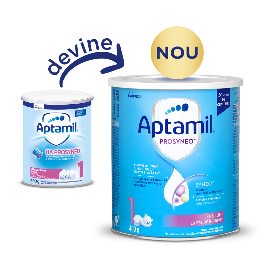 Aptamil HA1 Prosyneo formula de lapte, 0-6 luni, 400 g, Nutricia