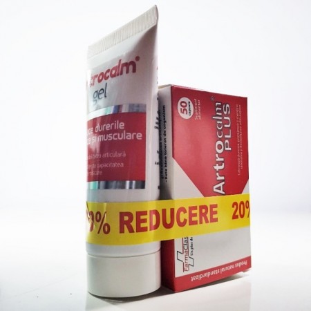Artrocalm Plus 50 capsule + Artrocalm gel 100 ml 20% Reducere, FarmaClass