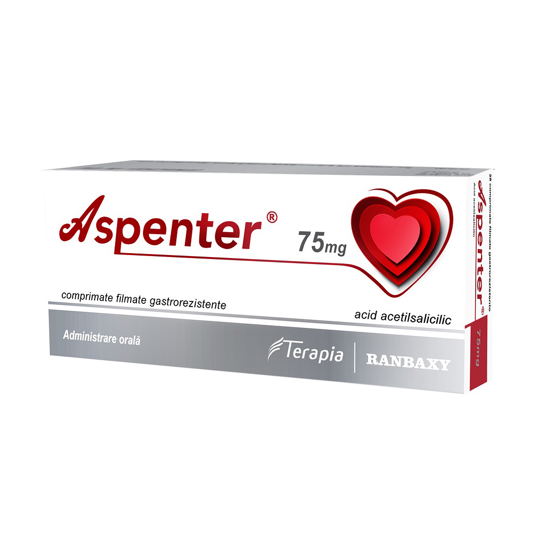 Aspenter 75 mg, 28 comprimate, Terapia