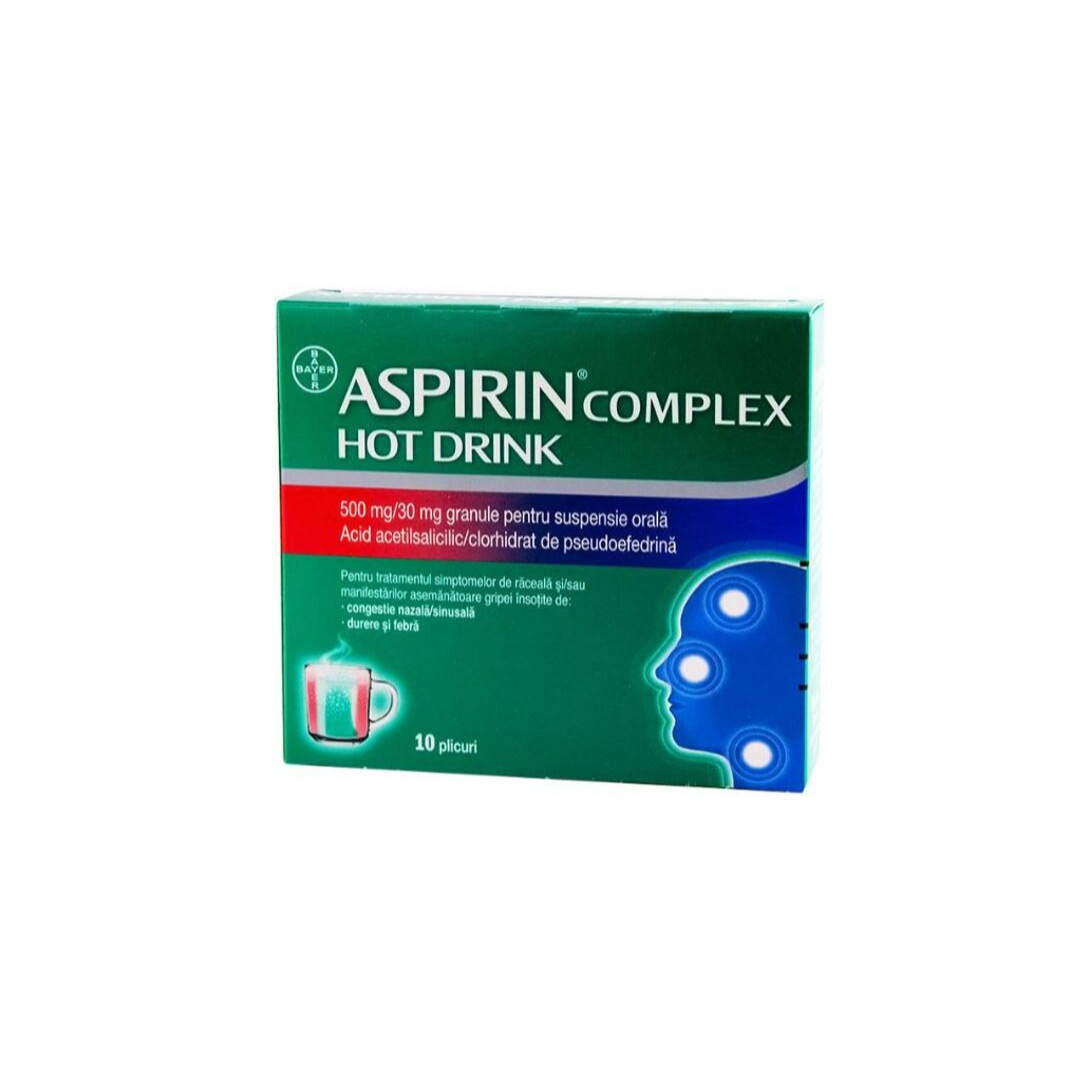  Aspirin Complex Hot Drink, 10 plicuri, Bayer 