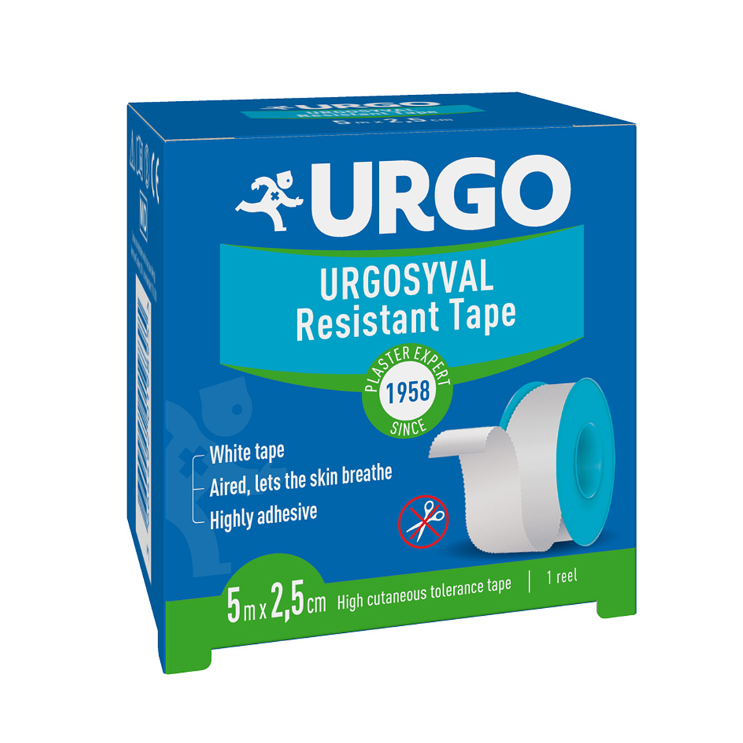Banda autoadeziva pentru fixarea pansamentelor non-ocluzive UrgoSyval, 5m x 2,5cm, Urgo