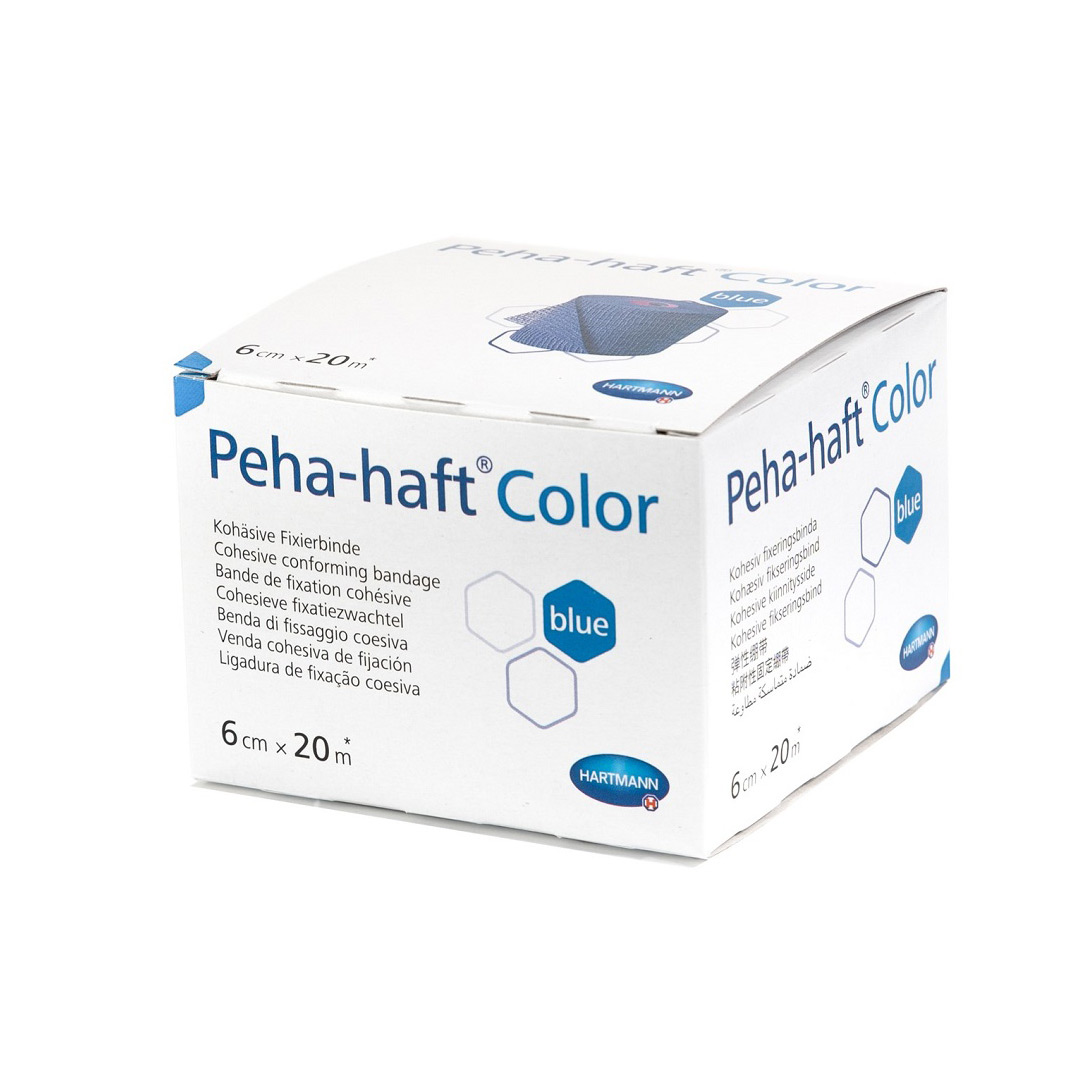 Bandaj elastic autoadeziv Peha-haft Color, albastru, 6 cm x 20 m, Hartmann