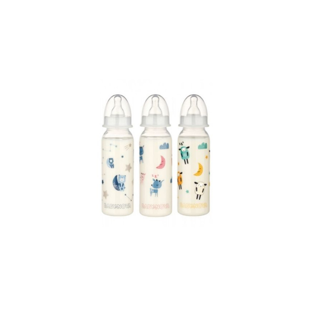 Biberon inel fosforescent, 240ml, 47011, Baby Nova