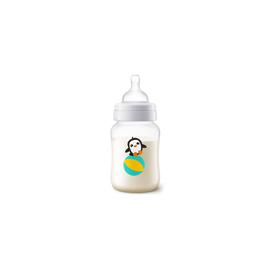 Biberon PP Classic Pinguin, +1luna, 260 ml, SCF574/14, Philips Avent