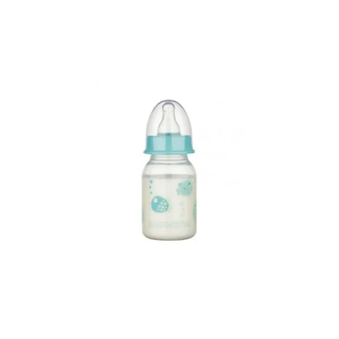 Biberon PP cu tetina rotunda si decor cu animalute 46010, 120ml, Baby Nova