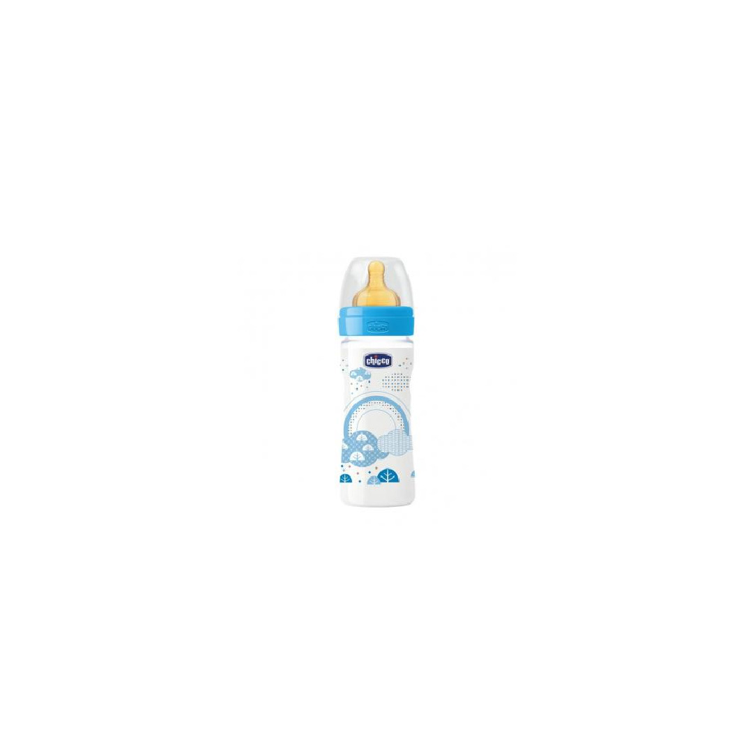 Biberon pentru baiat, WellBeing, +2 luni, 250 ml, 2062220, Chicco