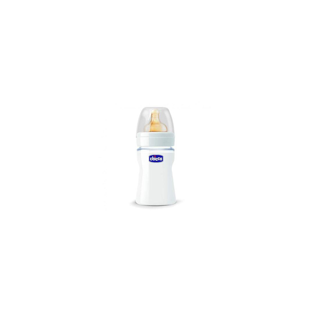Biberon sticla, cu tetina latex, flux normal, +0 luni, 150 ml, 20710, Chicco