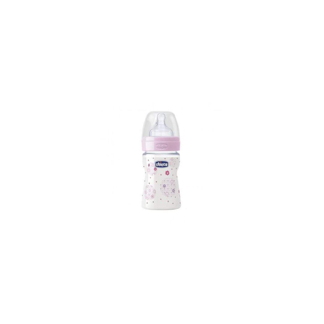 Biberon WellBeing PP, girl, 150 ml, +0 luni, 2061110, Chicco