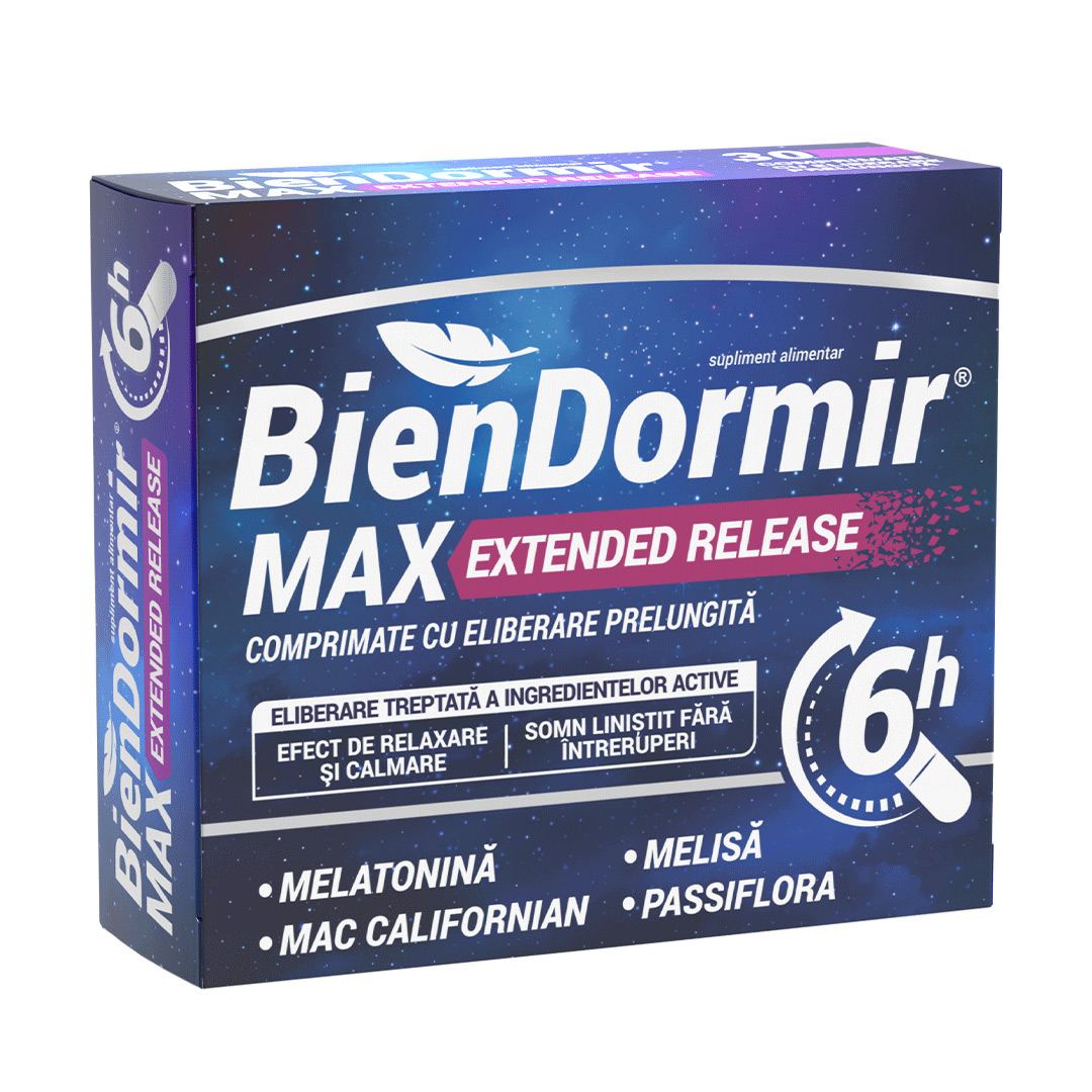 Bien Dormir Max Extended Release, 30 comprimate cu eliberare prelungita, Fiterman