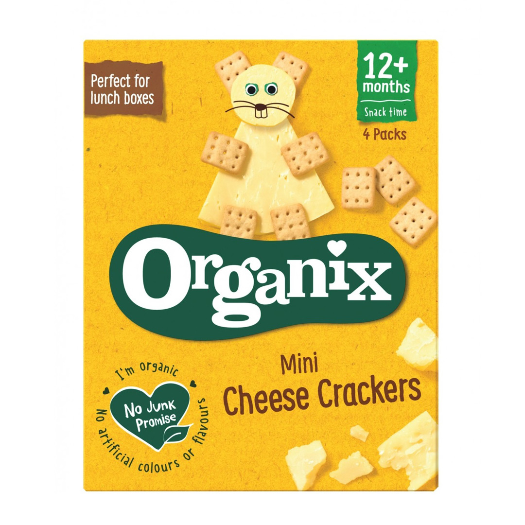 Biscuiti Bio mini cu branza, +12 luni, 4 pungute x 20 g, Organix