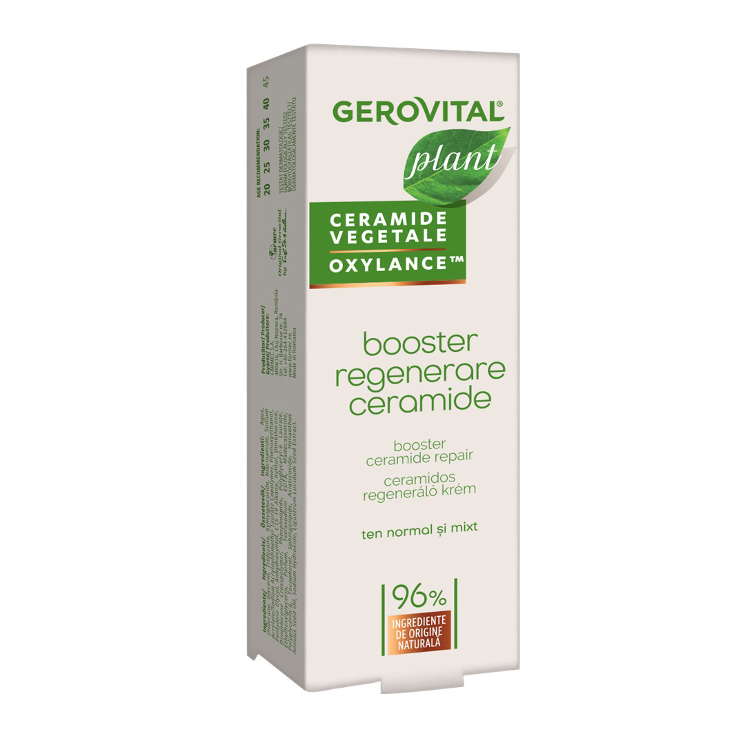 Booster regenerare cu ceramide pentru ten normal-mixt Plant, 15 ml, Gerovital