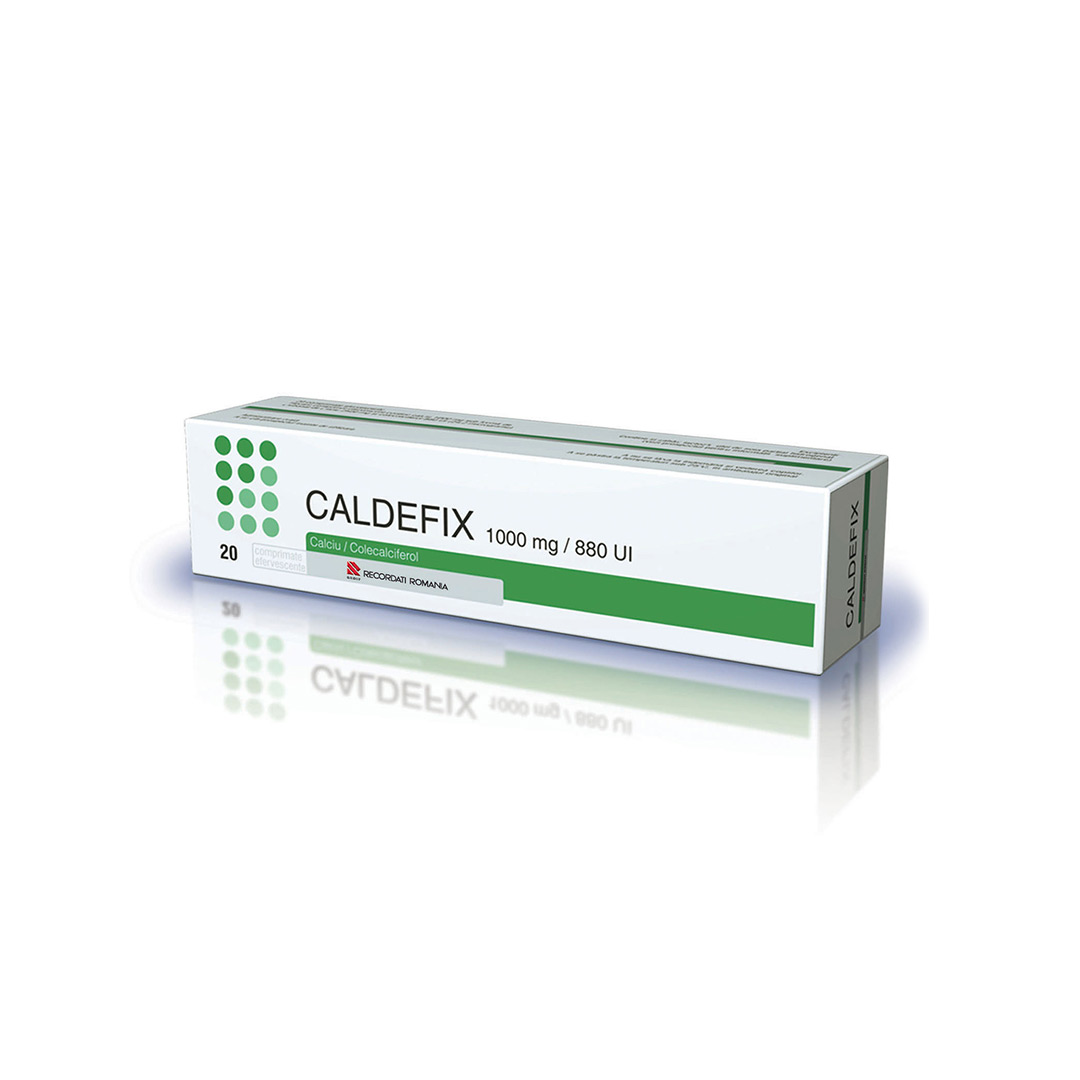Caldefix 1000 mg / 880 ui, 1 tub, 20 comprimate efervescente