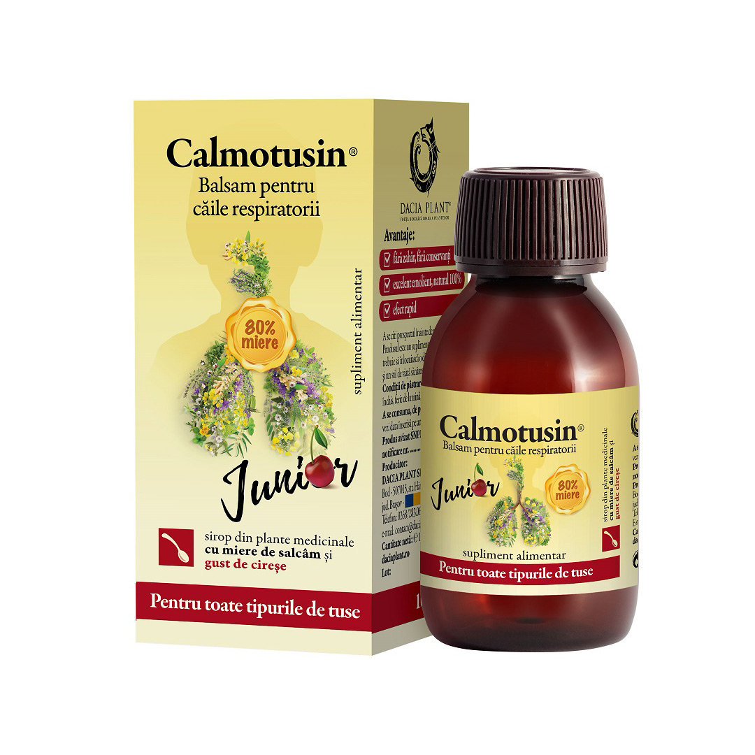 Calmotusin Junior cu gust de cirese, 100 ml, Dacia Plant