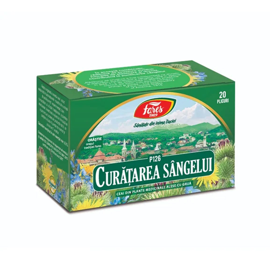 Ceai curatarea sangelui P126, 20 plicuri, Fares