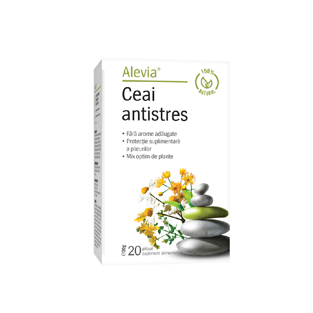 Ceai de plante antistres, 20 plicuri, Alevia