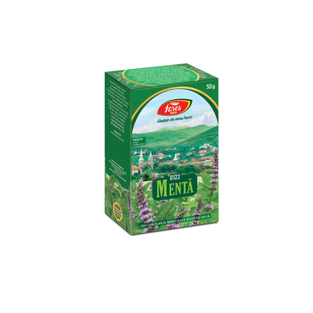 Ceai la punga 50 g, Menta, iarba, D122, Fares