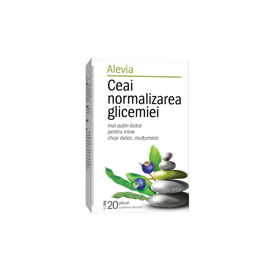 Ceai normalizarea glicemiei, 20 plicuri, Alevia