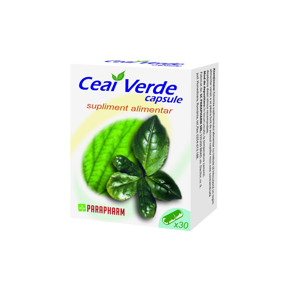 Ceai Verde, 30 capsule, Parapharm