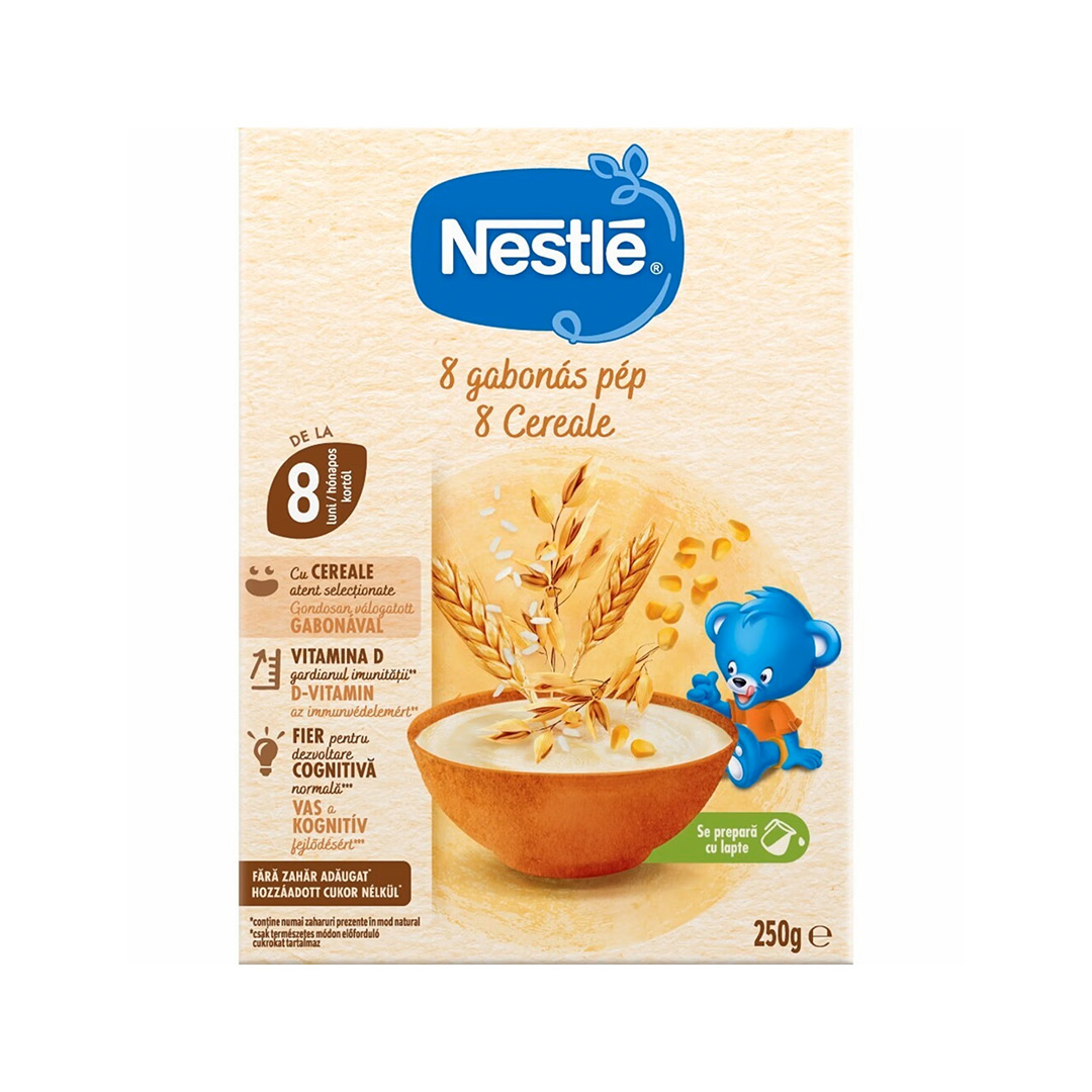 Cereale Nestle 8 Cereale, 250g, de la 8 luni