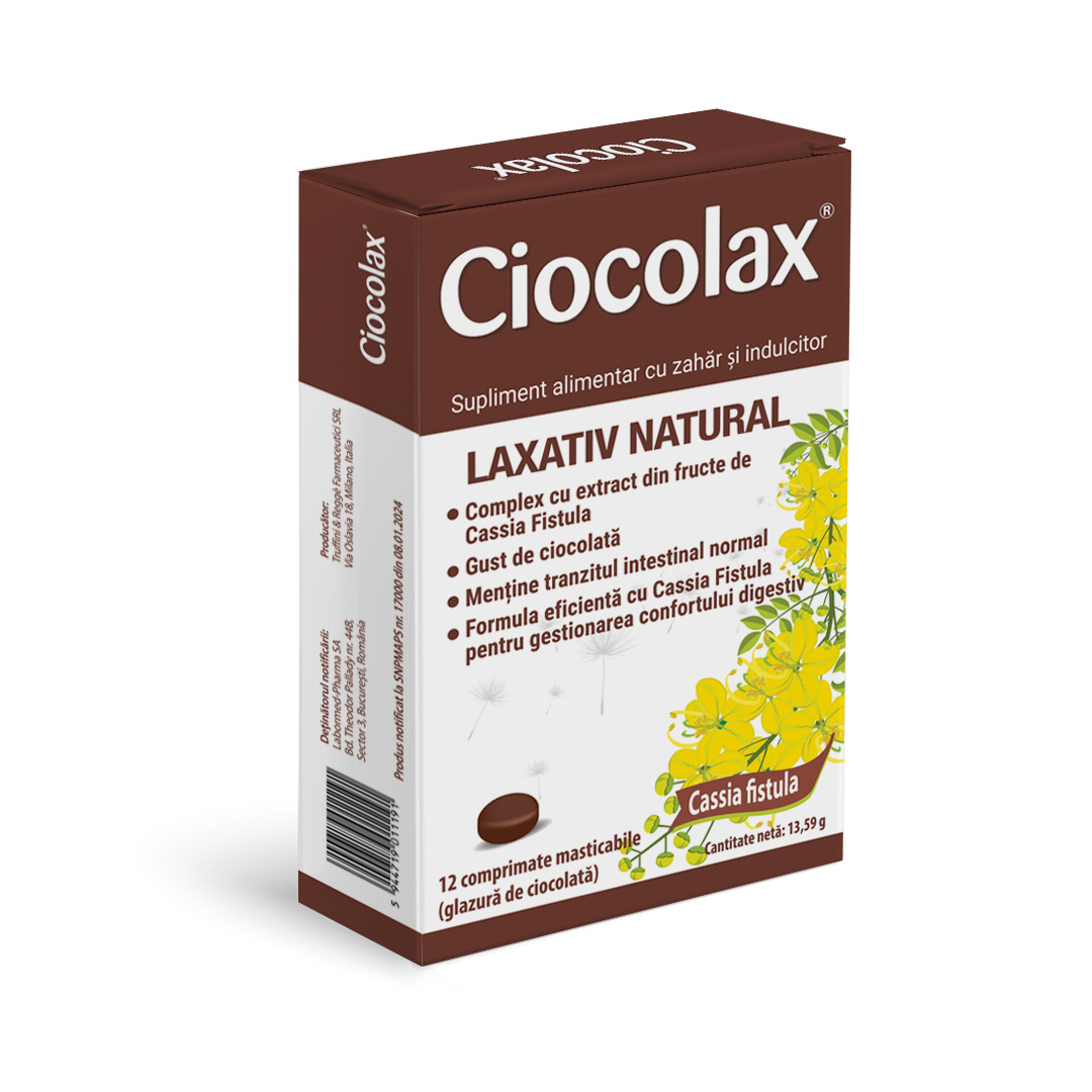 Ciocolax laxativ natural, 12 comprimate, Solacium Pharma