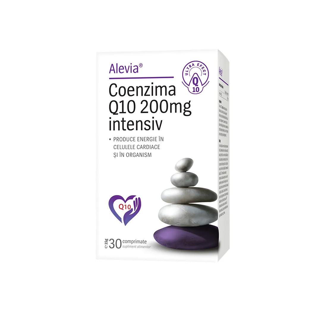 Coenzima Q10 200 mg intensiv, 30 comprimate, Alevia