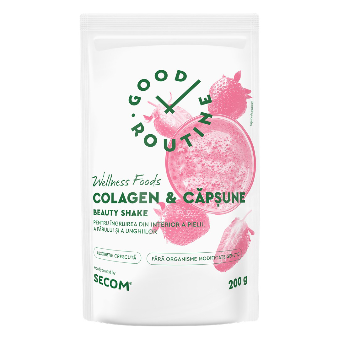 Colagen si Capsune Good Routine, 200 g, Secom