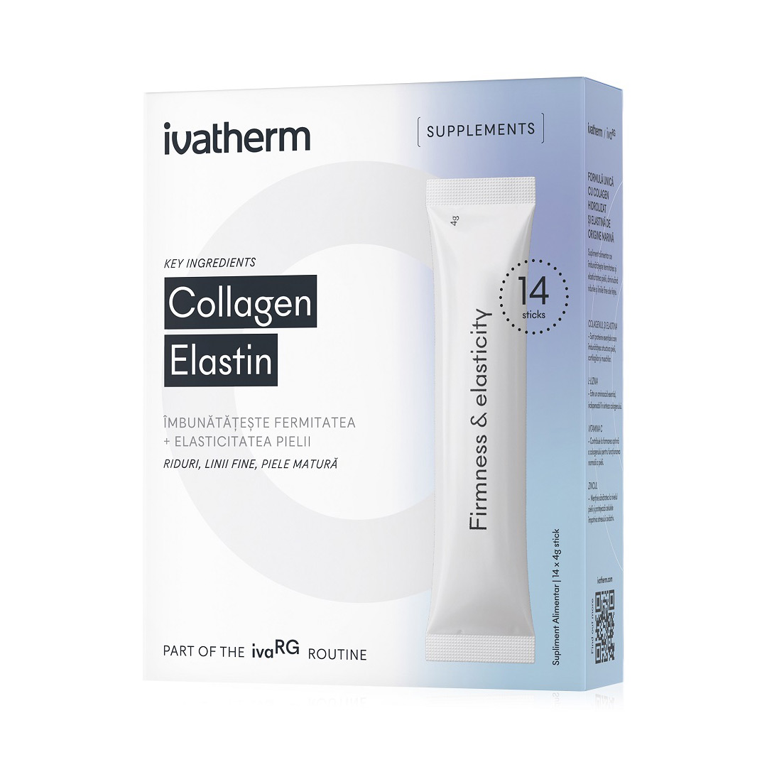 Colagen si Elastina hidrolizate, 14 plicuri, Ivatherm