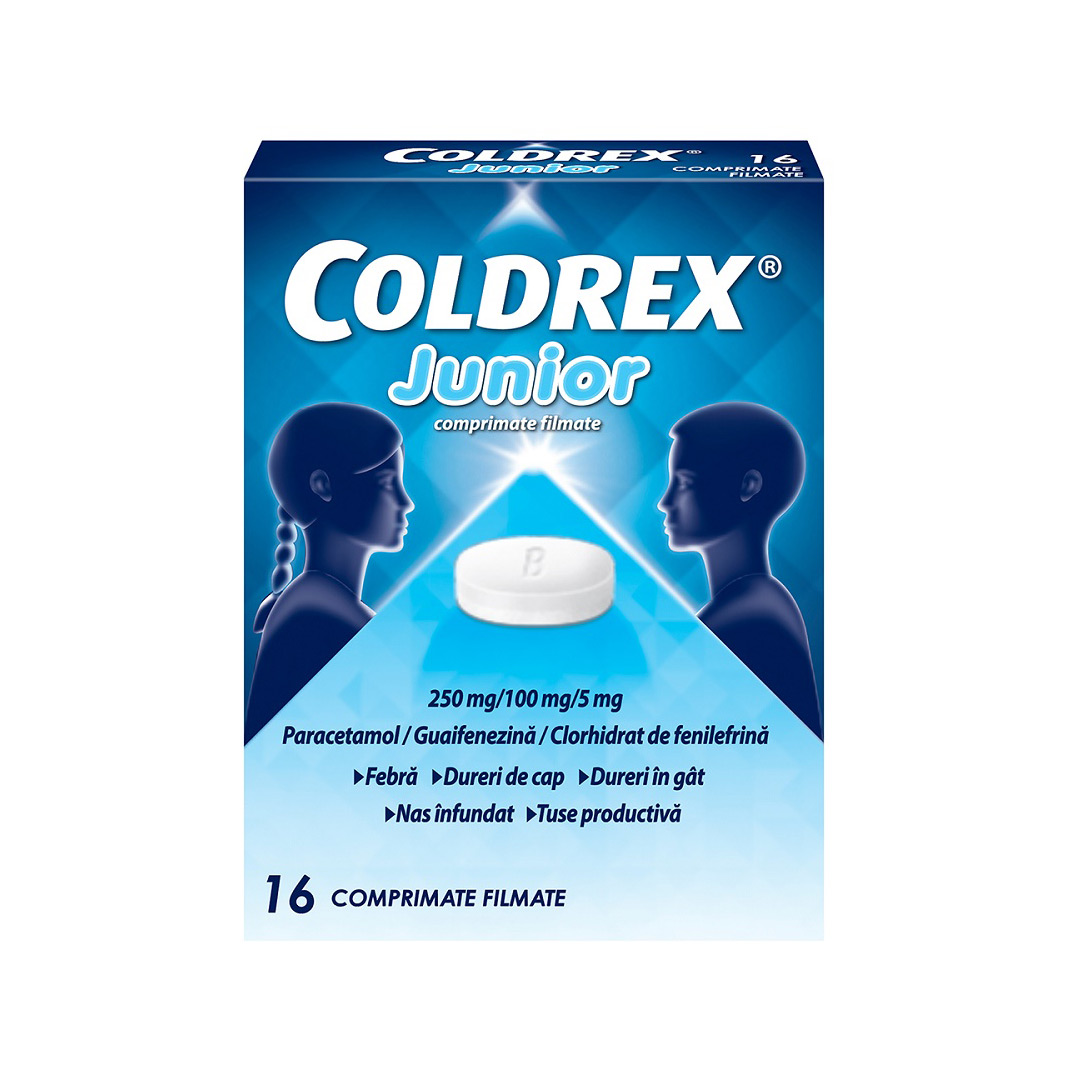 Coldrex Junior, 16 comprimate, Perrigo