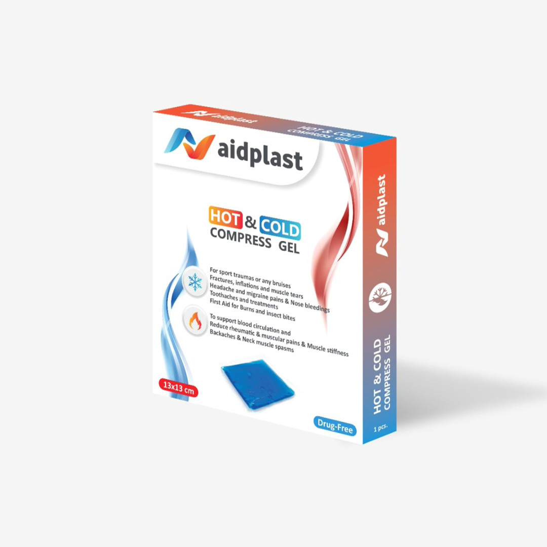 Compresa cu Gel, Cald & Rece, reutilizabila, 13 cm x 13 cm, Aidplast
