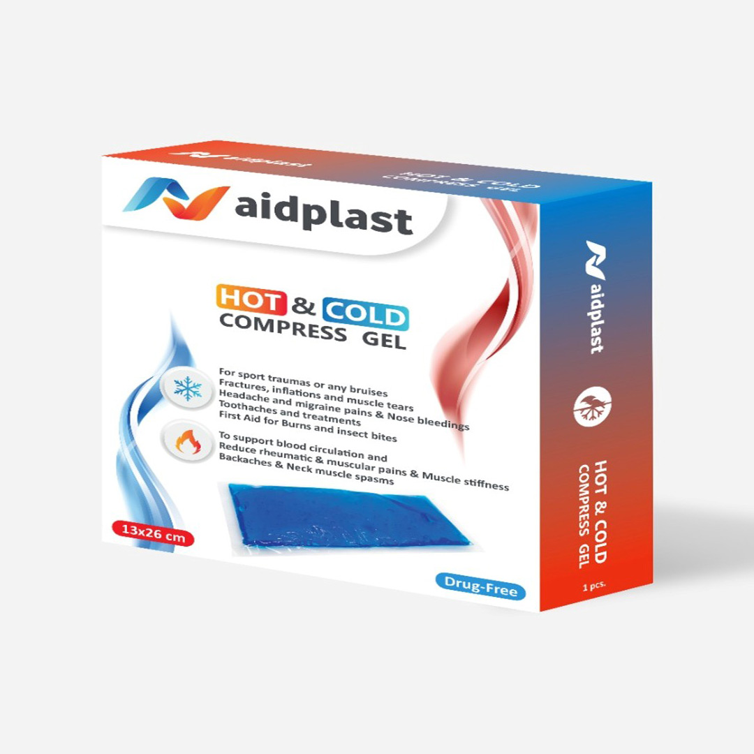 Compresa cu Gel, Cald & Rece, reutilizabila, 13 cm x 26 cm, Aidplast