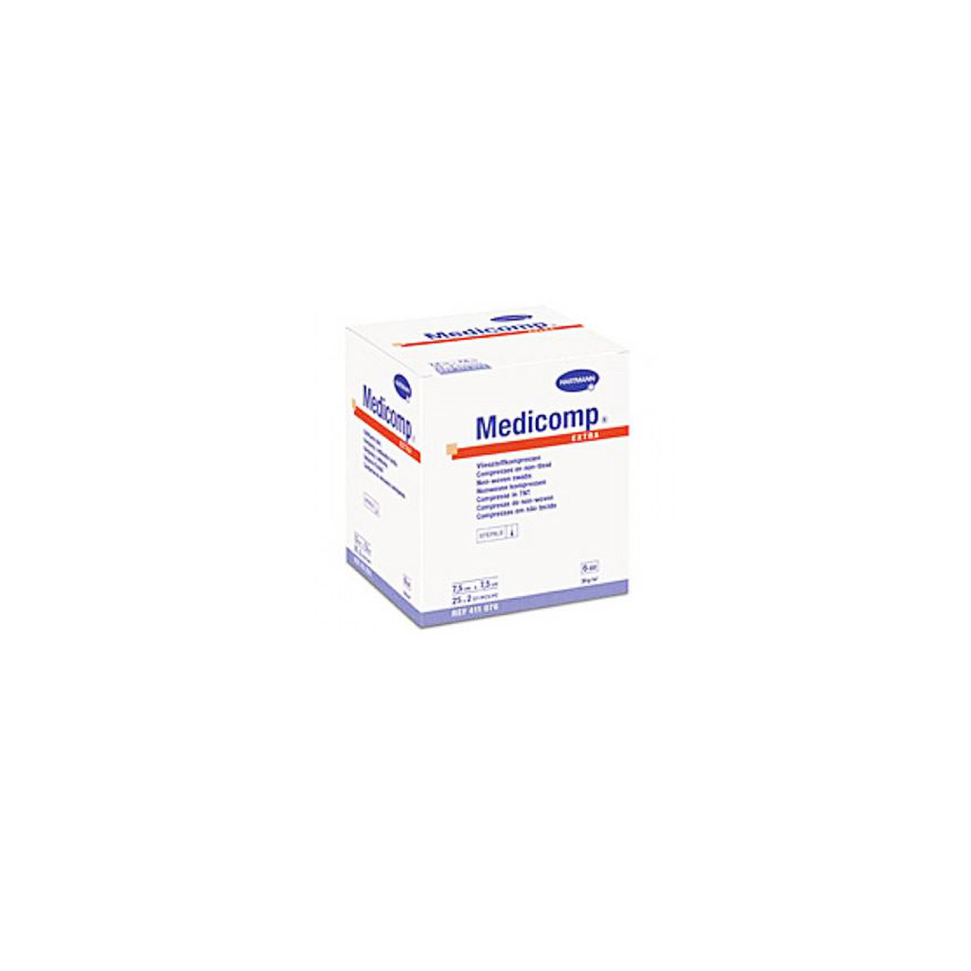 Comprese sterile absorbante din material netesut Medicomp Extra, 7,5 x 7,5 cm, 1 cutie/25 bucati, Hartmann