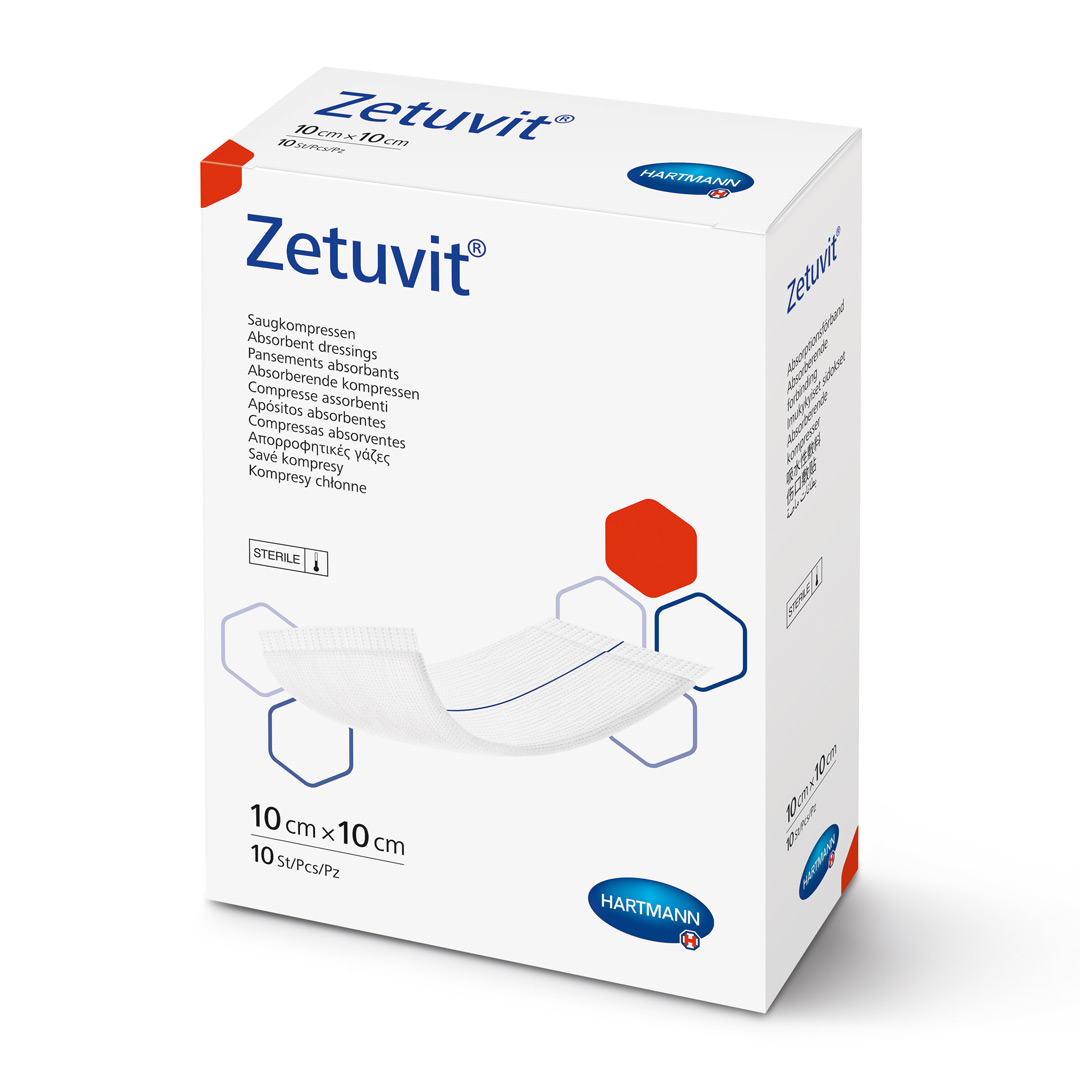 Comprese absorbante sterile Zetuvit, 10 x 10 cm, 1 cutie/25 bucati, Hartmann